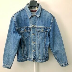 Vintage Nevada Men's Oversized Denim Jacket Size Medium Casual Street Wear Coat.